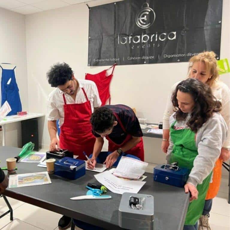 Escape game culinaire organisé par La Fabrica Events au Forum Emploi Formation Paris-Saclay